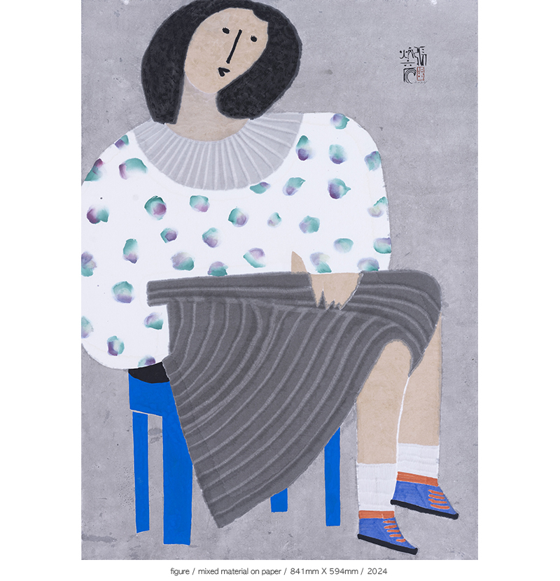 Jang Byeong Eun · Eastbrush · 张炳彥 · figure · mixed_material_on_paper · 841mm_x_594mm · 2024